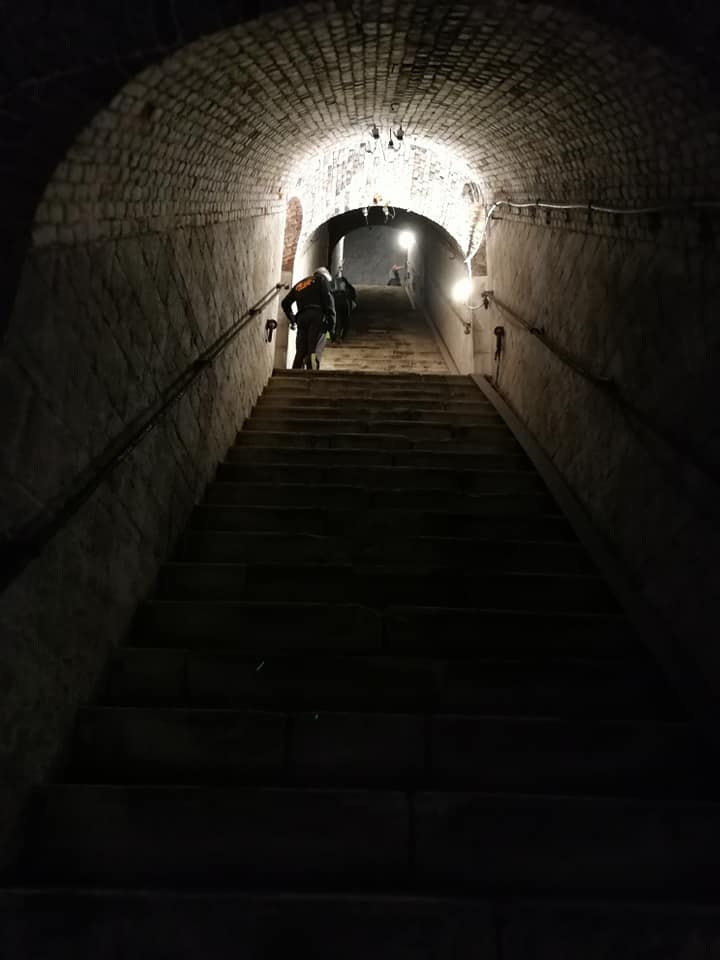 HuyFpor'Trail 2019 : les marches du fort de Huy