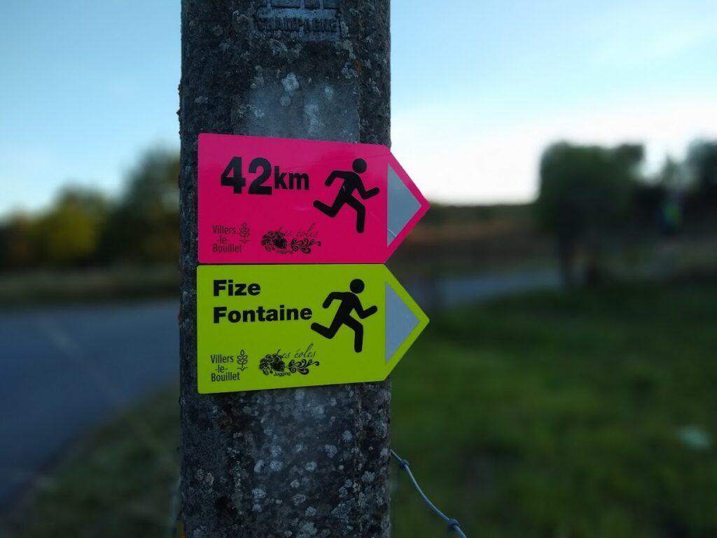 Balisage parcours jogging de Villers-le-ouillet